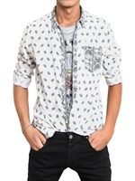 PIERRE BALMAIN - BANDANA BEDRUCKTES MUSSOLA HEMD