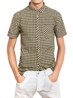 PIERRE BALMAIN - TARTAN POPLIN KURZÄRMELIGES HEMD