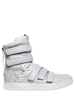 PIERRE BALMAIN - MULTIBAND HOHE LEDER SNEAKERS