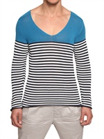 ICEBERG - SEIDEN BLEND GESTREIFTER STRICK SWEATER