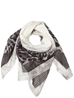 GIVENCHY - LOGO PRINTED COTTON SCARF