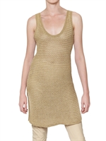 RALPH LAUREN BLACK LABEL - LINEN BASKET KNIT TANK TUNIC DRESS