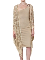 RALPH LAUREN BLACK LABEL - LASER CUT LEDER SCHAL STOLE