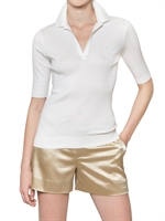 RALPH LAUREN BLACK LABEL - MERCERIZED RIB BAUMWOLL POLO