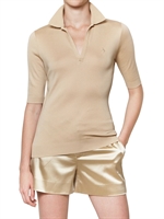 RALPH LAUREN BLACK LABEL - MERCERIZED RIB BAUMWOLL POLO