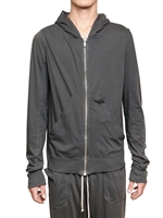 RICK OWENS - COTTON JERSEY HOODED SWEATSHIRT