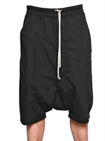 RICK OWENS - STRETCH POPLIN HAREM SHORTS