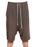 RICK OWENS - POPLIN HÜFTBAND BAUMWOLL JERSEY SHORTS