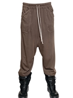 RICK OWENS - COTTON JERSEY CROPPED TROUSERS