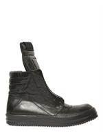 RICK OWENS - SEITLICHER ZIP LEDER SNEAKERS