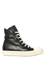 RICK OWENS - SEITLICHER ZIP KALBSLEDER SNEAKERS