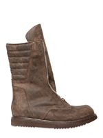 RICK OWENS - FRONT ZIP MOHAWK LEATHER BOOTS