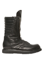 RICK OWENS - FRONT ZIPPED SMOOTH CALFSKIN BOOTS
