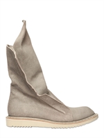 RICK OWENS - SIDE ZIPPED WAXED CRUST BOOTS