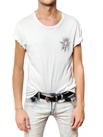 BALMAIN - DISTRESSED COTTON JERSEY T-SHIRT