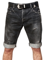 BALMAIN - DISTRESSED DENIM SHORTS