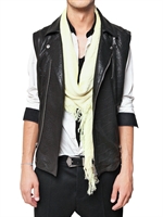 BALMAIN - GOATSKIN LEATHER VEST