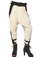 JEAN-PIERRE BRAGANZA - PANTALONI IN CREPE DI VISCOSA BICOLORE
