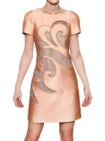 VIKTOR&ROLF - MESH INSERT ON  TECHNO SILK DUCHESS DRES