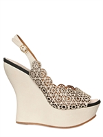 NINA RICCI - ZEPPE IN PELLE LAVORATA A LASER 130MM