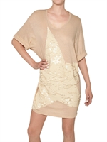 YVONNE S - SEQUINED JERSEY  OVERSIZED TEE DRESS