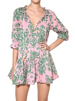 YVONNE S - PRINTED COTTON GAUZE MINI DRESS