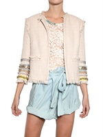 MSGM - BESTICKTE BAUMWOLL VISKOSE BOUCLÈ JACKE