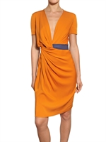VIONNET - DRAPED DOUBLE GEORGETTE STRETCH DRESS