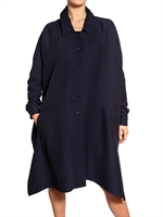 VIONNET - SEIDEN VISKOSE CREPE JERSEY A-LINIE MANTEL