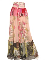 EMILIO PUCCI - BEDRUCKTER SEIDEN ORGANZA HOHE TAILLE ROCK