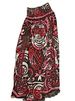 EMILIO PUCCI - HAND DEVORÉ BAUMWOLL SEIDEN VOILE ROCK