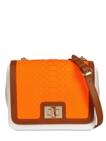 EMILIO PUCCI - MARQUISE PYTHON CANVAS & LEDER UMHÄNGETASCHE