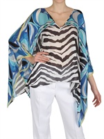 EMILIO PUCCI - BEDRUCKTE GEWEBTES SEIDEN TOP