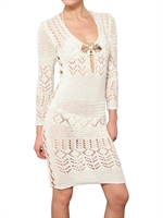 EMILIO PUCCI - JEWELLED COTTON CROCHET DRESS