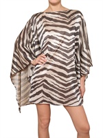 EMILIO PUCCI - ZEBRA PRINT LUREX KNIT KAFTAN DRESS