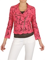 MSGM - BAUMWOLL SPITZEN BIKER JACKE