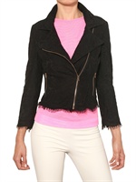 MSGM - BAUMWOLL SPITZEN BIKER JACKE