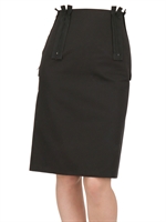MAISON MARTIN MARGIELA - DOUBLE COTTON MULTI ZIP SKIRT - BLACK