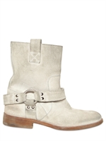 MAISON MARTIN MARGIELA - 25MM VINTAGED CRUST LEATHER LOW BOOTS