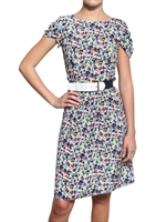 NINA RICCI - CREPE DE CHINE FLORAL DRESS
