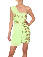 VERSACE - STUDDED  3D JERSEY DRESS