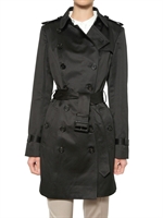 BURBERRY PRORSUM - COTTON SATIN TRENCH COAT