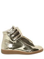 MAISON MARTIN MARGIELA - GOLD MIRROR HIGH TOP SNEAKERS