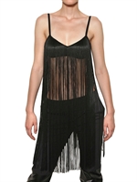MAISON MARTIN MARGIELA - TOP IN TESSUTO TECNICO CON FRANGE
