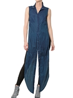 MM6 DI M.M.MARGIELA - LEICHTES BAUMWOLL CHAMBRAY WESTE HEMD