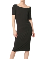 MM6 DI M.M.MARGIELA - DRAPED JERSEY STRETCH DRESS