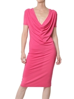 MM6 DI M.M.MARGIELA - DRAPED JERSEY STRETCH DRESS