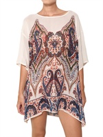 MES DEMOISELLES - SHEER PRINTED SILK GEORGETTE DRESS