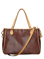 ETRO - BEDRUCKTE PVC & LEDER UMHÄNGETASCHE