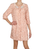 GAOWEI+XINZHAN - BESTICKTER TWILL BLUMEN MANTEL